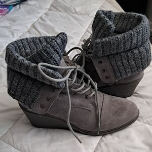 Gray Ankle Boots